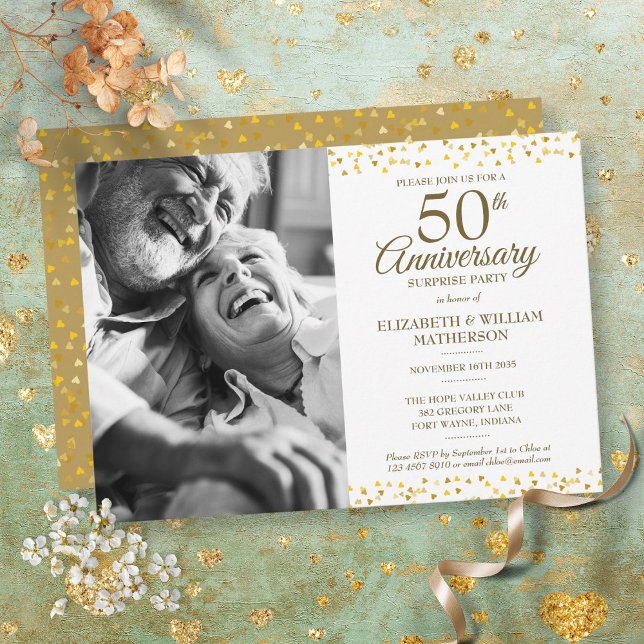 Invitación Foto de la fiesta sorpresa del 50 aniversario de b (Subido por el creador)