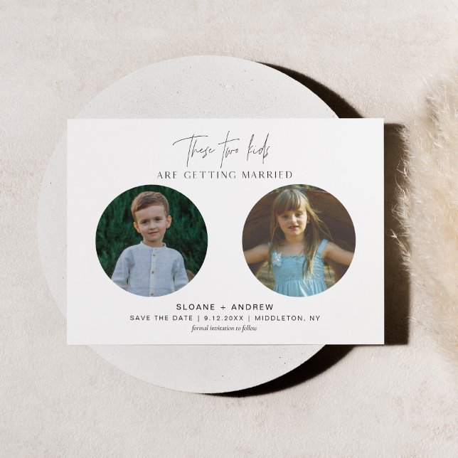 Invitación Foto de la infancia HARLOW Save the Date Anunciati (Subido por el creador)