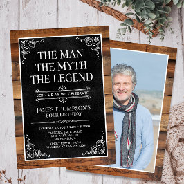 Invitación Foto de la leyenda del mito del hombre rústico 60 