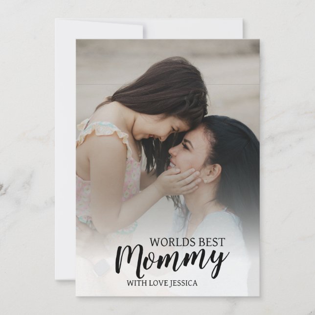 Invitación Foto de la mejor mamá del mundo personalizar (Anverso)