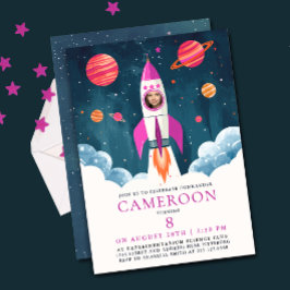 Invitación Foto de la misión espacial de la astronauta del co