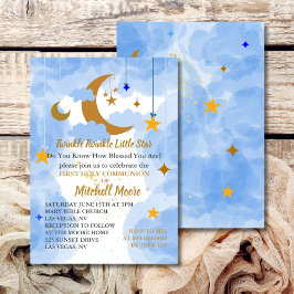 Invitación Foto de la primera comunión: Pequeña estrella de T