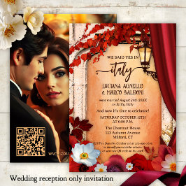 Invitación Foto de la recepción del Elopement de la Caída en 