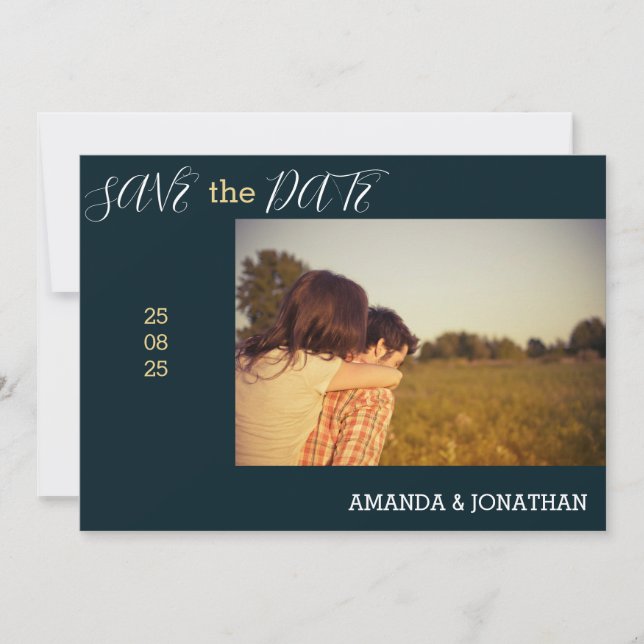 Invitación Foto de la rosa blanca y azul de la Marina Guardar (Anverso)