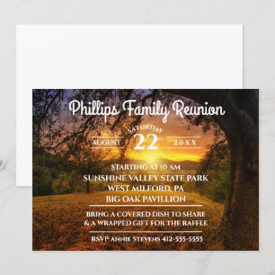 Invitación Foto de la salida del sol de la reunión de familia