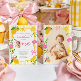 Invitación Foto de limón Main Squeeze para cumpleaños de 1 añ