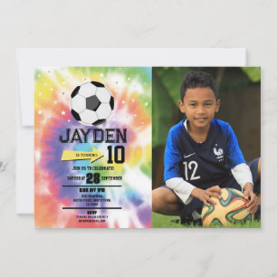 Invitación Foto de los chicos del partido de cumpleaños del f