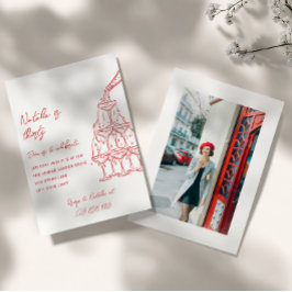 Invitación Foto de mano de la torre de Champagne Treinta Años