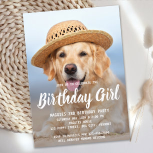 Invitación Foto de Mascota personalizada del Partido de los A