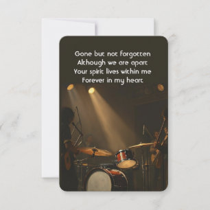 Invitación Foto de memorial de oración del baterista de la ba