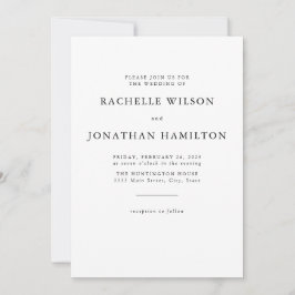 Invitación Foto de moda Boda blanco negro