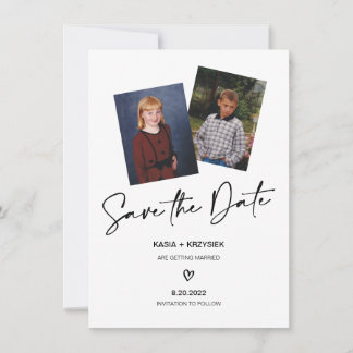 Invitación Foto de novios para guardar la fecha