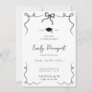 Invitación Foto de ondulación de arco dibujado a mano en la p