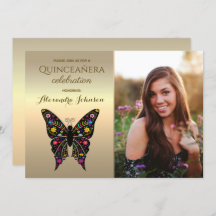 Foto de oro Quinceanera 15º cumpleaños