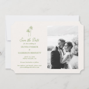 Invitación Foto de palmera Boda Save the Date