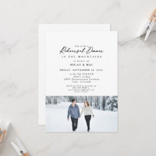 Invitación Foto de pareja de nieve ensayo Boda de invierno