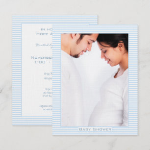 Invitación Foto de pareja embarazada Baby Shower Niño