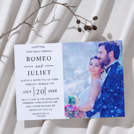 Invitación Foto de pareja romántica Boda