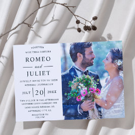 Invitación Foto de pareja romántica Boda