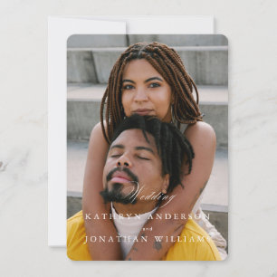 Invitación Foto de pareja sin padres en la boda