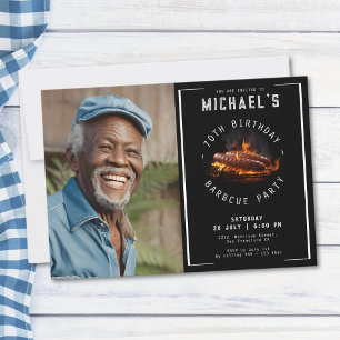 Invitación Foto de parrillada 70 cumpleaños