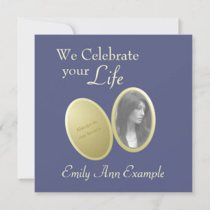 Invitación Foto de personalizable: Funeral Wake / (Living)