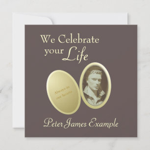 Invitación Foto de personalizable: Funeral Wake / (Living)