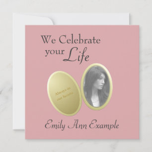 Invitación Foto de personalizable: Funeral Wake / (Living)