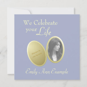 Invitación Foto de personalizable: Funeral Wake / (Living)