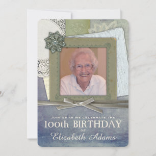 Invitación Foto de Personalizado de Collage femenino antiguo