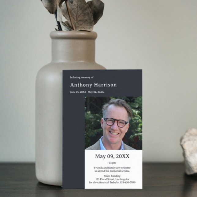 Invitación Foto de Personalizado del servicio funeral (Subido por el creador)