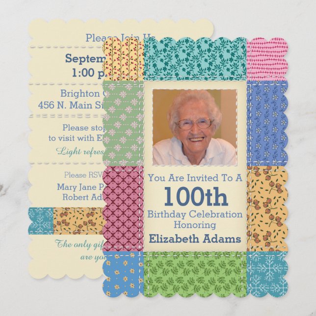 Invitación Foto de Personalizado incompetente de la abuela |  (Anverso / Reverso)