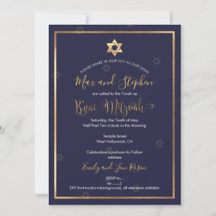 Invitación Foto de PixDezines Bnai Mitzvah