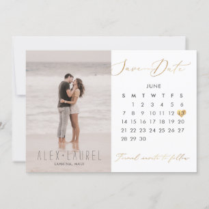 Invitación Foto de PixDezines Guardar la fecha Calendario fal