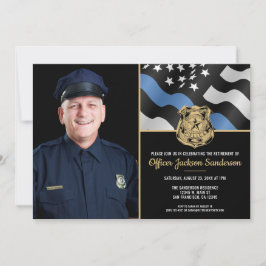 Invitación Foto de policía de cumplimiento de la ley de jubil
