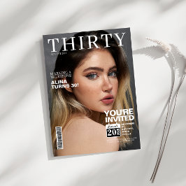 Invitación Foto de portada de la revista editorial por 30 año