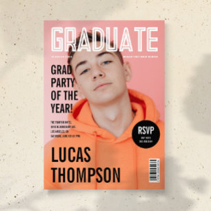 Invitación Foto de portada de la revista Trendy para fiesta d