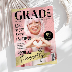 Invitación Foto de Portada de Revista Bonita Fiesta de Época