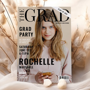 Invitación Foto de portada de revista elegante para fiesta de