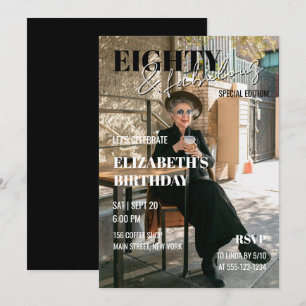 Invitación Foto de portada de revista elegante y con estilo p