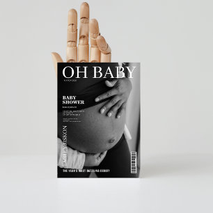 Invitación Foto de portada de revista en blanco y negro