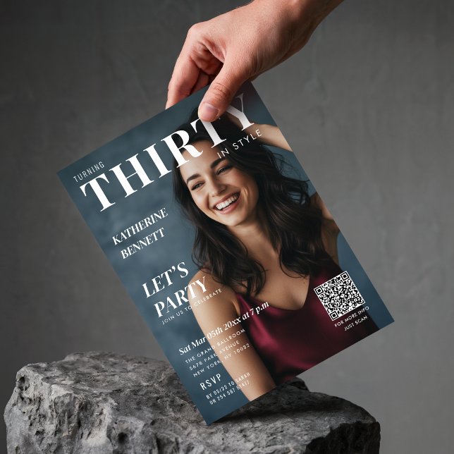 Invitación Foto de Portada de Revista Fiesta de Cumpleaños nú (Subido por el creador)