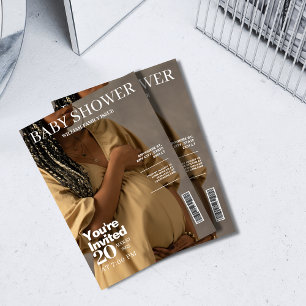 Invitación Foto de portada de revista neutra sobre género Beb