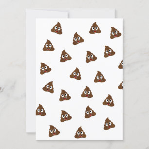 Invitación Foto de postas sonrientes de la emoji Poo