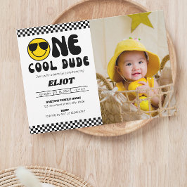 Invitación Foto de primer cumpleaños de un chico feliz de Gua