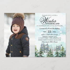 Invitación Foto de primer cumpleaños del bebé de la selva de