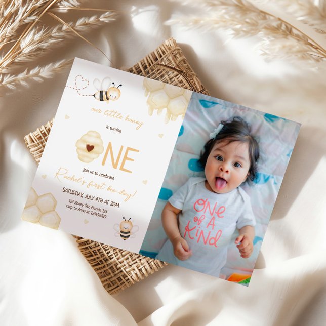 Invitación Foto de primer día de la miel de abeja amarilla (Subido por el creador)