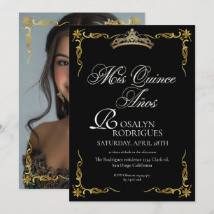 Invitación Foto de Princesa Quinceañera Real