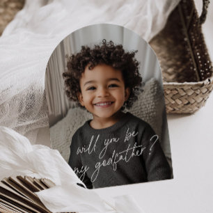 Invitación Foto de propuesta manuscrita de padrino 