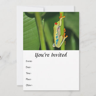 Invitación Foto de rana de árbol